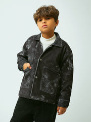 Veste chemise garçon en velours côtelé, style overshirt, avec grandes poches - OSH26WTUR19162TB1