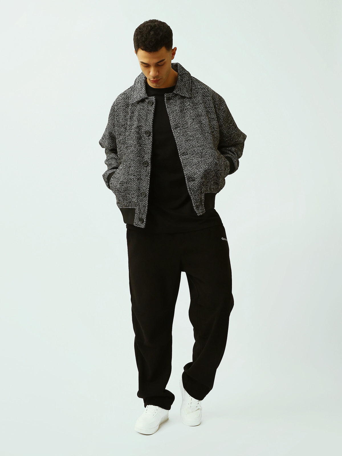 Blouson Homme Court Texturé à Boutons – Style Casual Chic - OSH26WXLR19179TM1