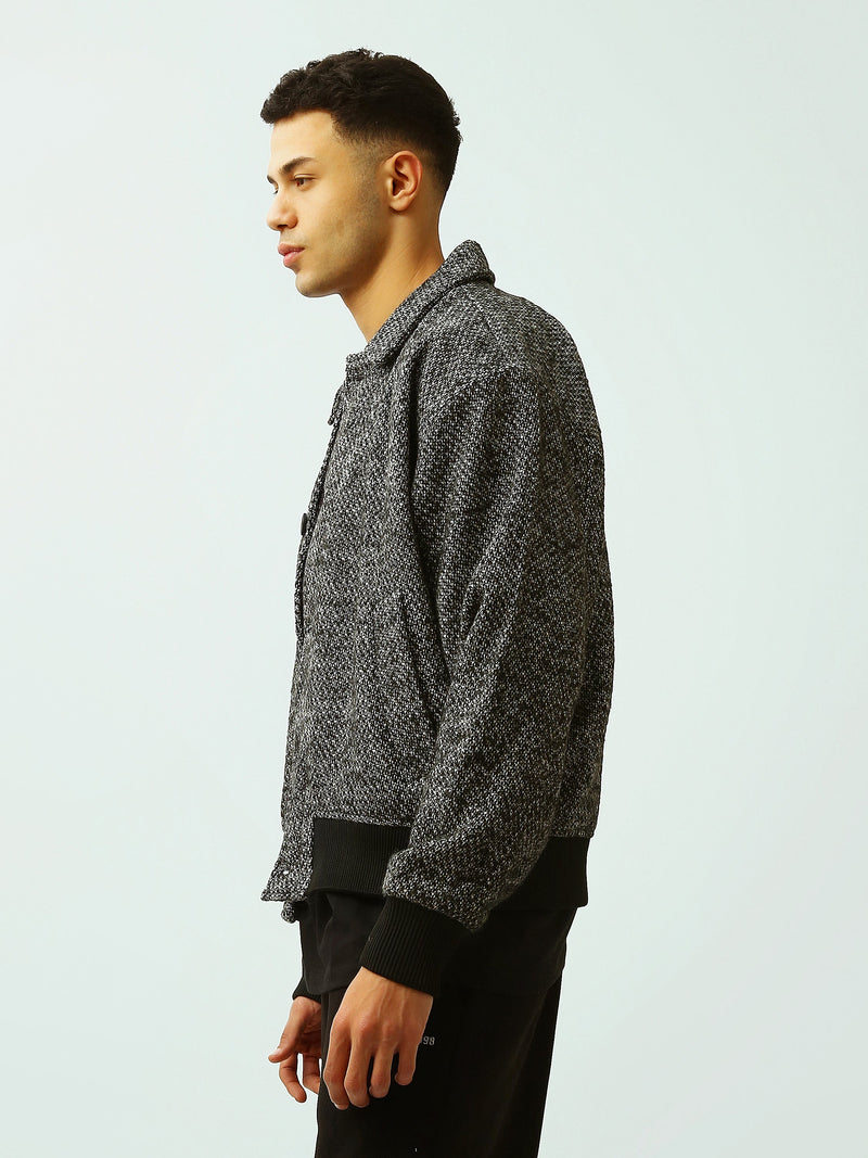 Blouson Homme Court Texturé à Boutons – Style Casual Chic - OSH26WXLR19179TM1