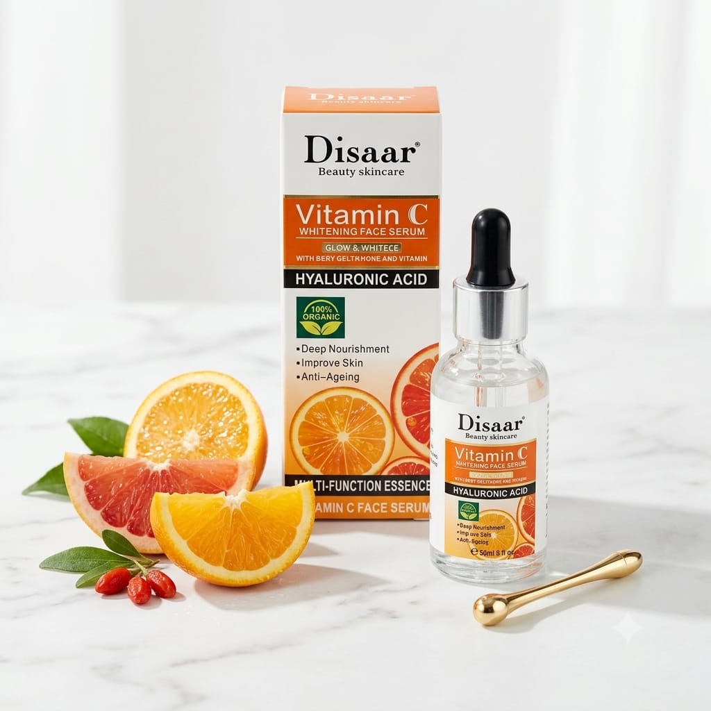 Pack Éclat Vitamine C 4 EN 1 Glow & Moisture Whitening Skin Care Ensemble Complet– Savon visage -Sérum visage- Nettoyant visage -Crème visage hydratante