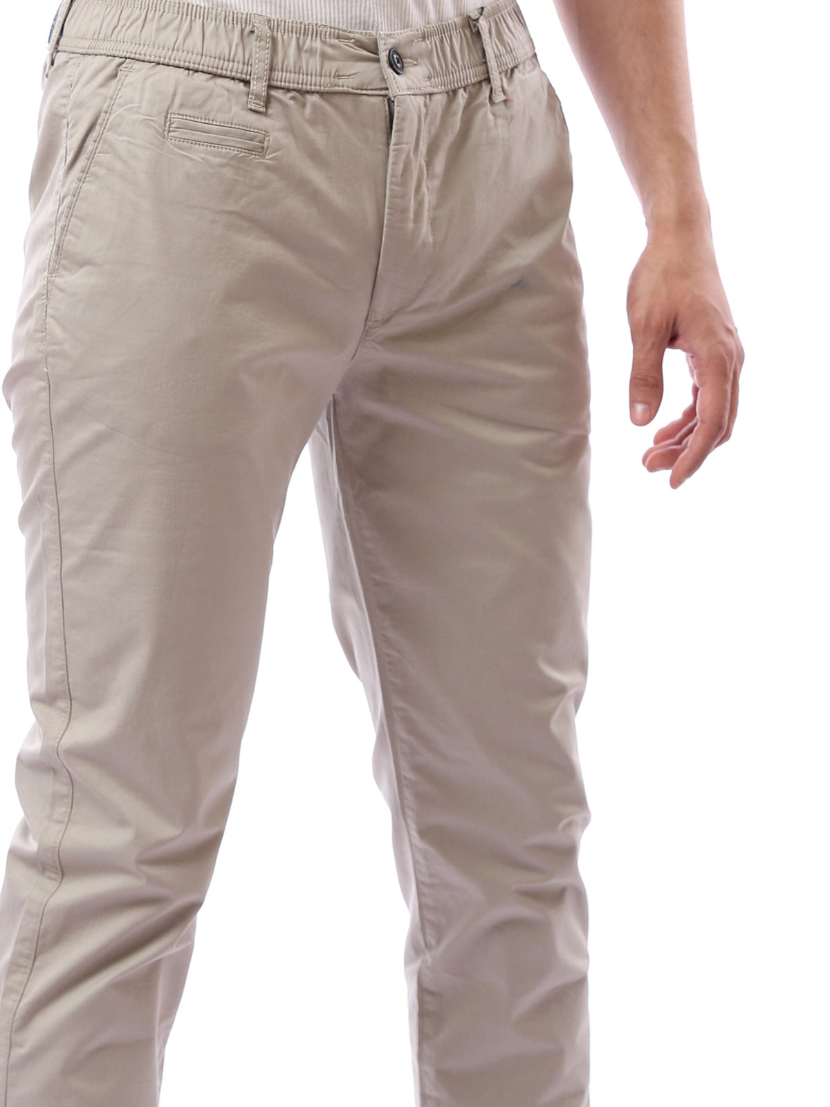 Pantalon Homme à Taille Élastiquée et Poche Zippée – Style Casual - PAN22GFGA23193TS1