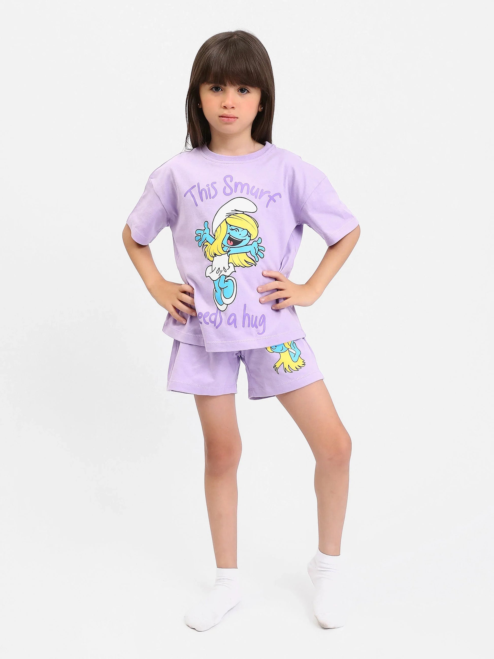 Ensemble Pyjama Fille "Smurfette" - PJS24SSNN71020MG1 - Justyol