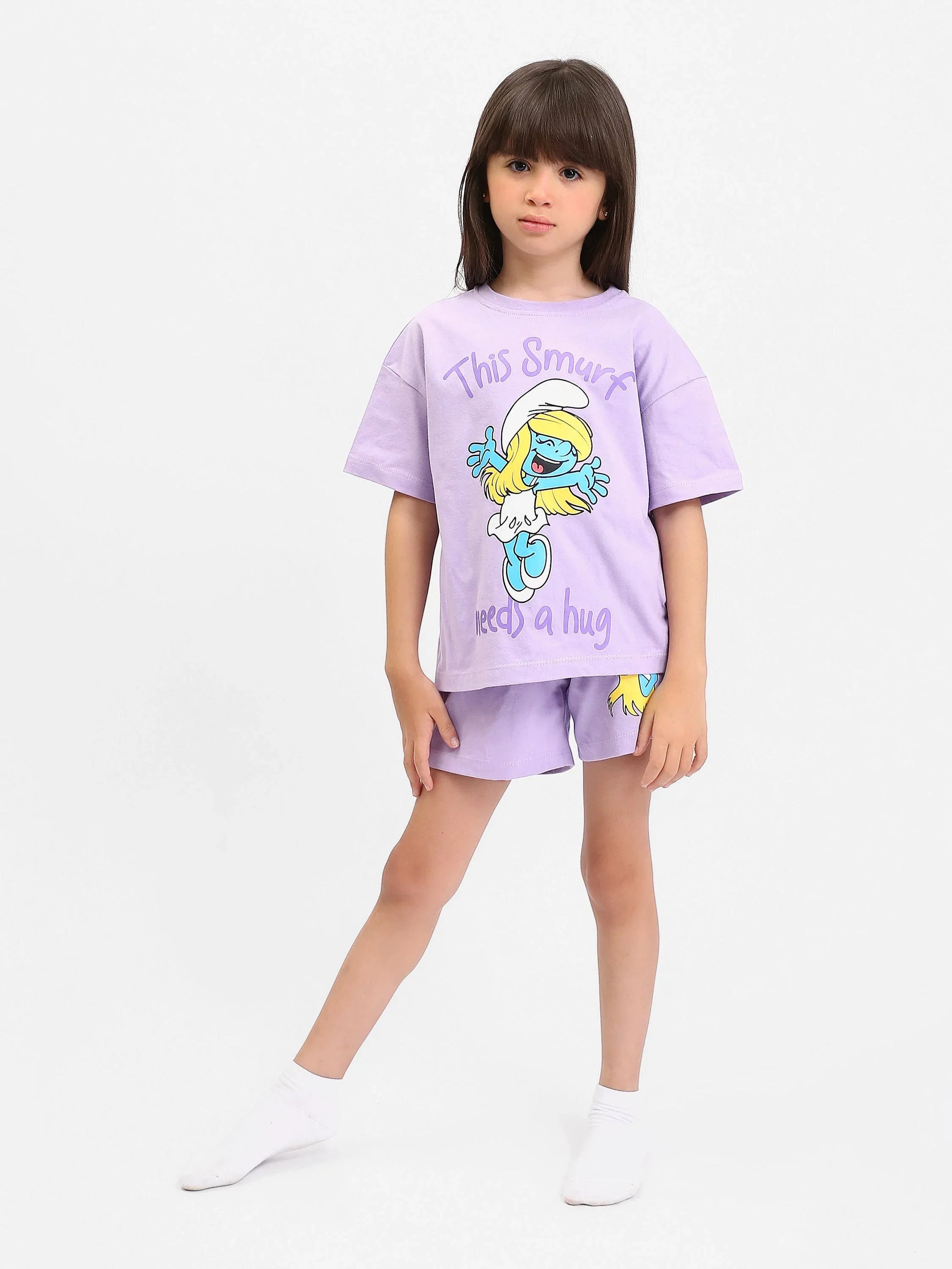 Ensemble Pyjama Fille "Smurfette" - PJS24SSNN71020MG1 - Justyol
