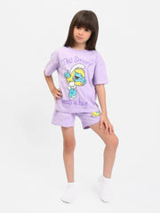 Ensemble Pyjama Fille "Smurfette" - PJS24SSNN71020MG1 - Justyol