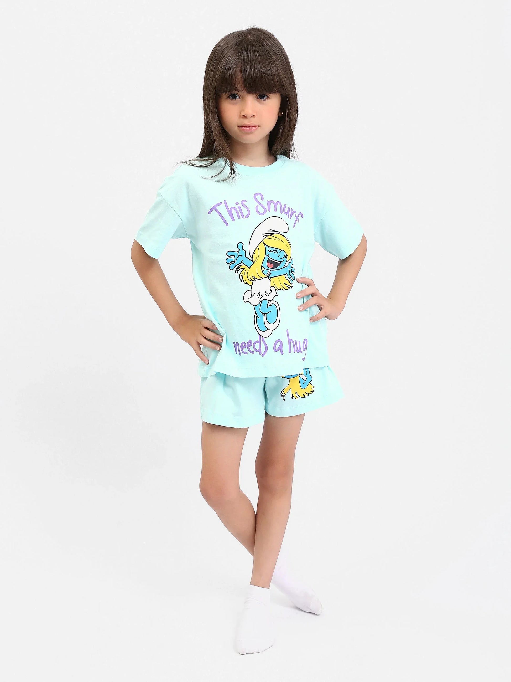 Ensemble Pyjama Fille "Smurfette" - PJS24SSNN71020MG1 - Justyol
