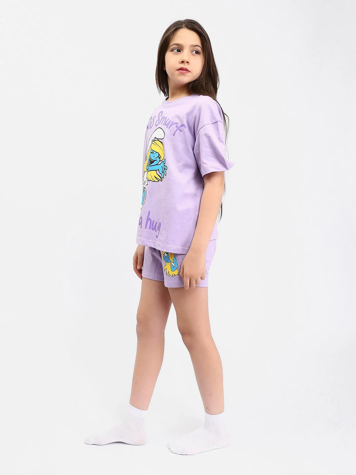 Ensemble Pyjama Fille "Smurfette" - PJS24SSNN71020MR1