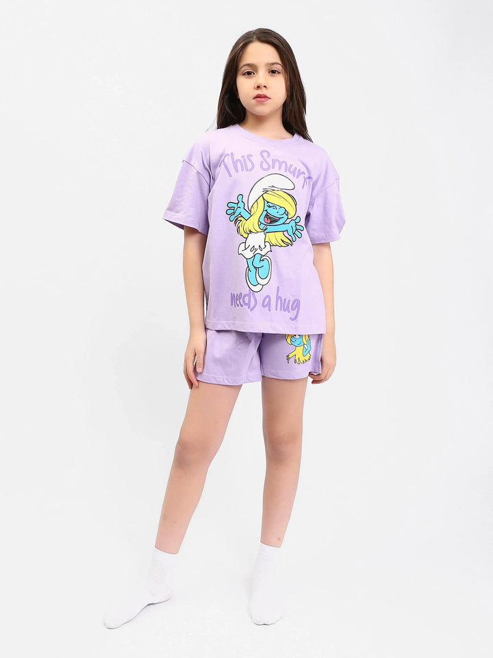 Ensemble Pyjama Fille "Smurfette" - PJS24SSNN71020MR1