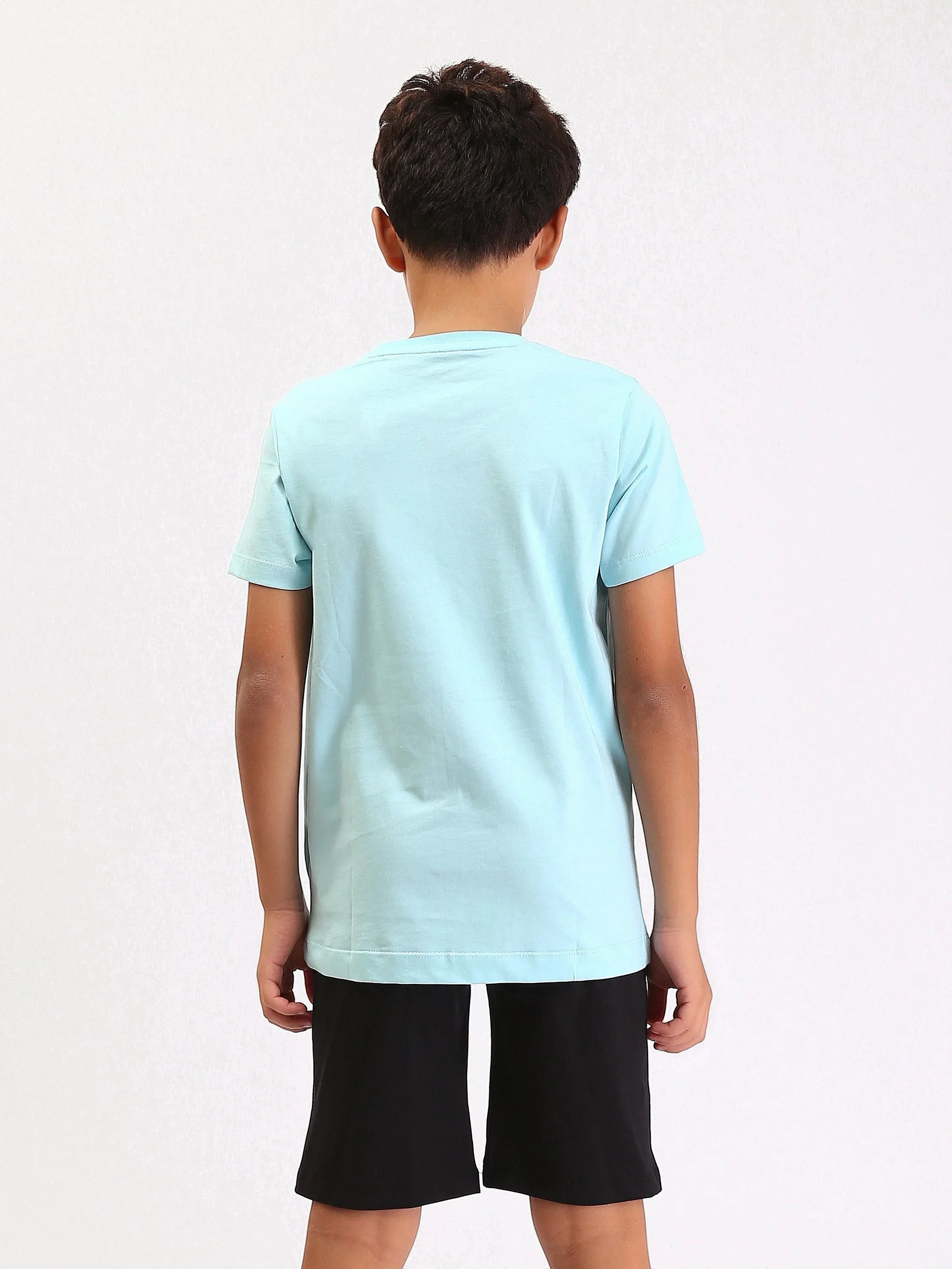 Pyjama Ado Garçon 2 Pièces Été – T-shirt Imprimé + Short - PJS25SSNP77039MJ1 - Justyol