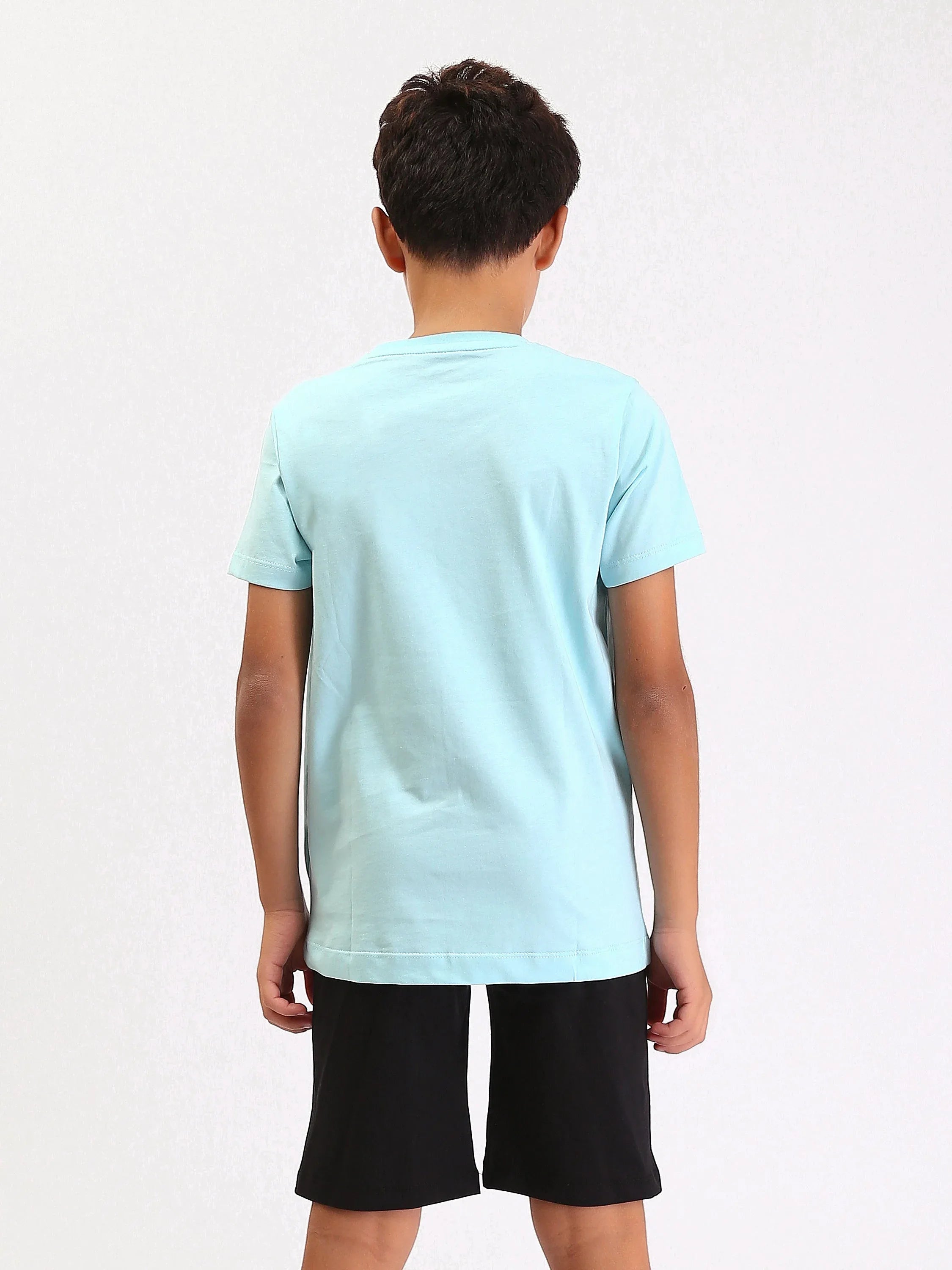Pyjama Ado Garçon 2 Pièces Été – T-shirt Imprimé + Short - PJS25SSNP77039MJ1 - Justyol