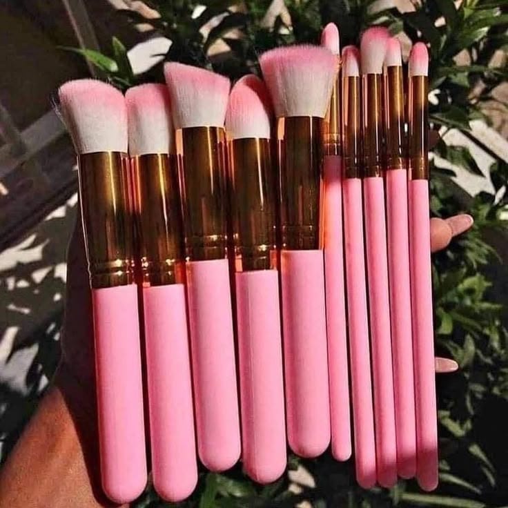 Kit de 10 pinceaux prestigieux avec trousse de rangement élégante et luxueuse