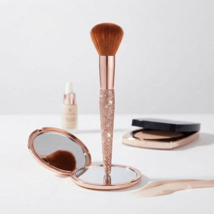 2 pinceaux luxieux brush à poils souples de maquillage