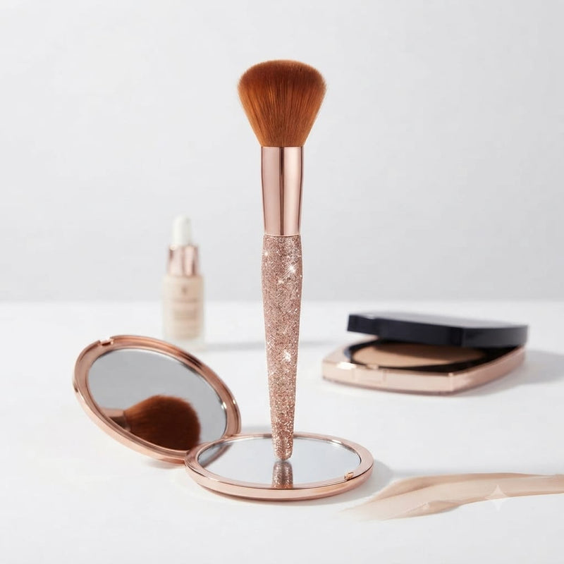 2 pinceaux luxieux brush à poils souples de maquillage