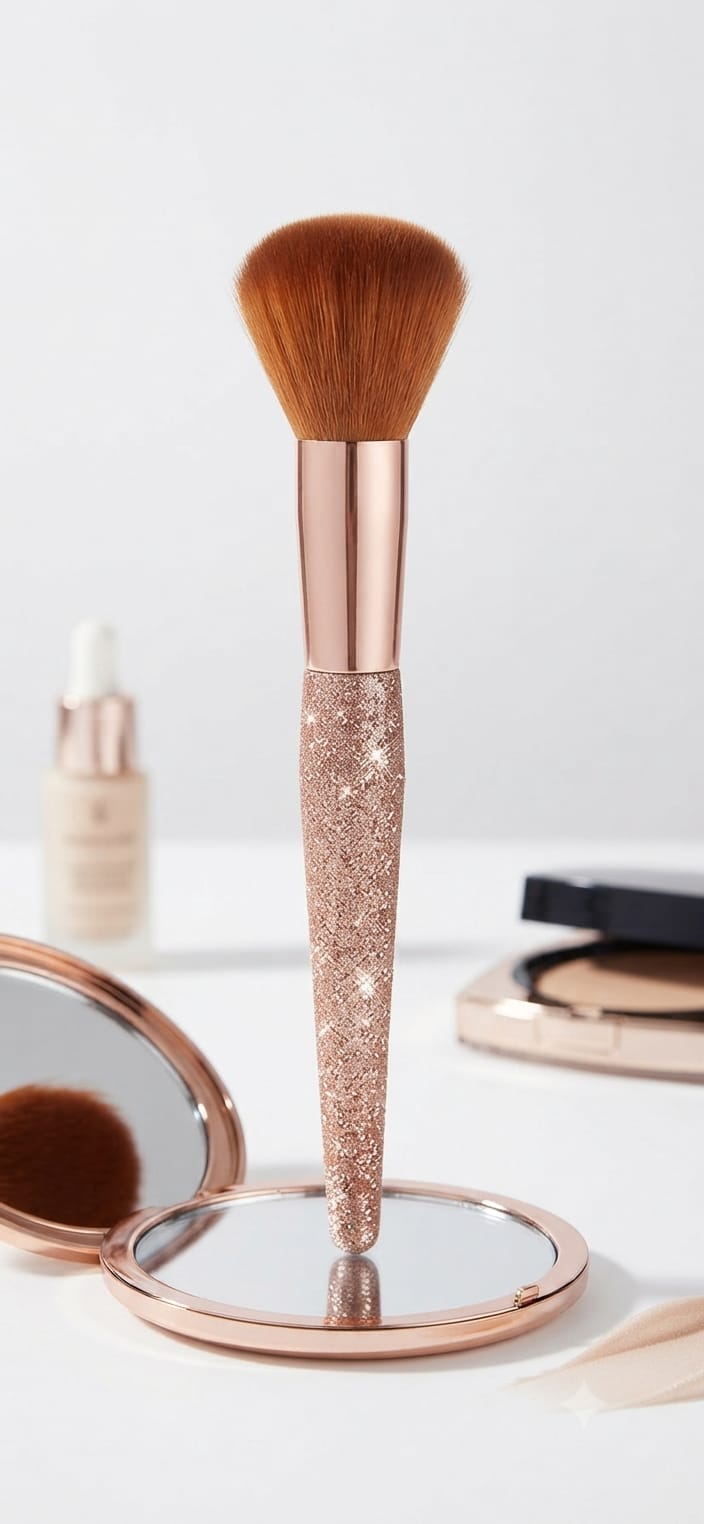 2 pinceaux luxieux brush à poils souples de maquillage