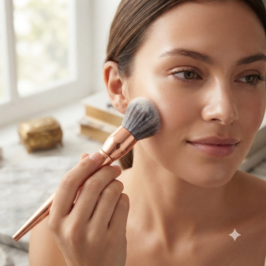 2 pinceaux luxieux brush à poils souples de maquillage