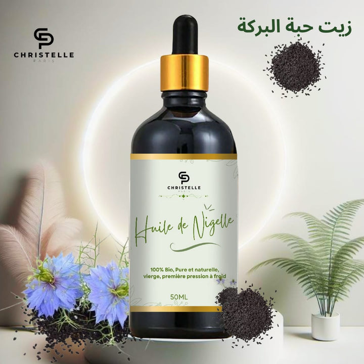 Huile de Nigelle - 100% Naturelle ET Bio - 50ml - Anti-âge - Apaisante - Nourrissante