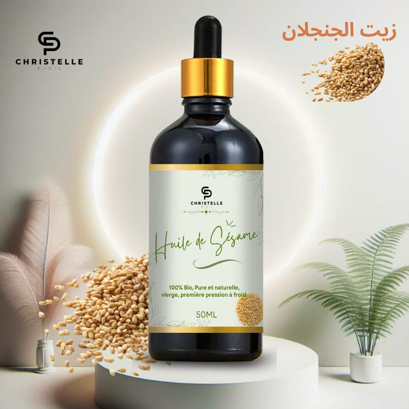 Huile de Sésame - 100% Naturelle bio - Riche en Vitamines - Hydratante - Anti-âge 50ML