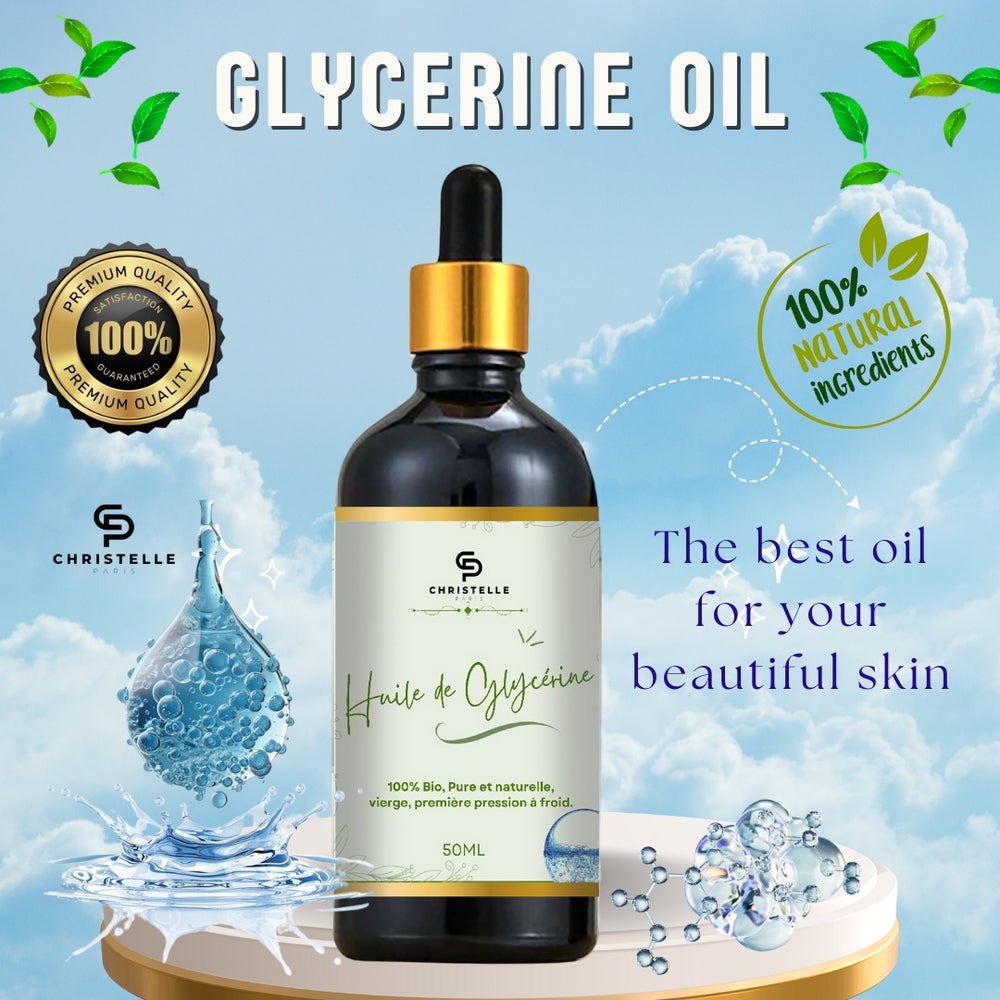 Huile de Glycérine - 100% Naturelle ET Bio - 50ml - Apaisante - Nourrissante