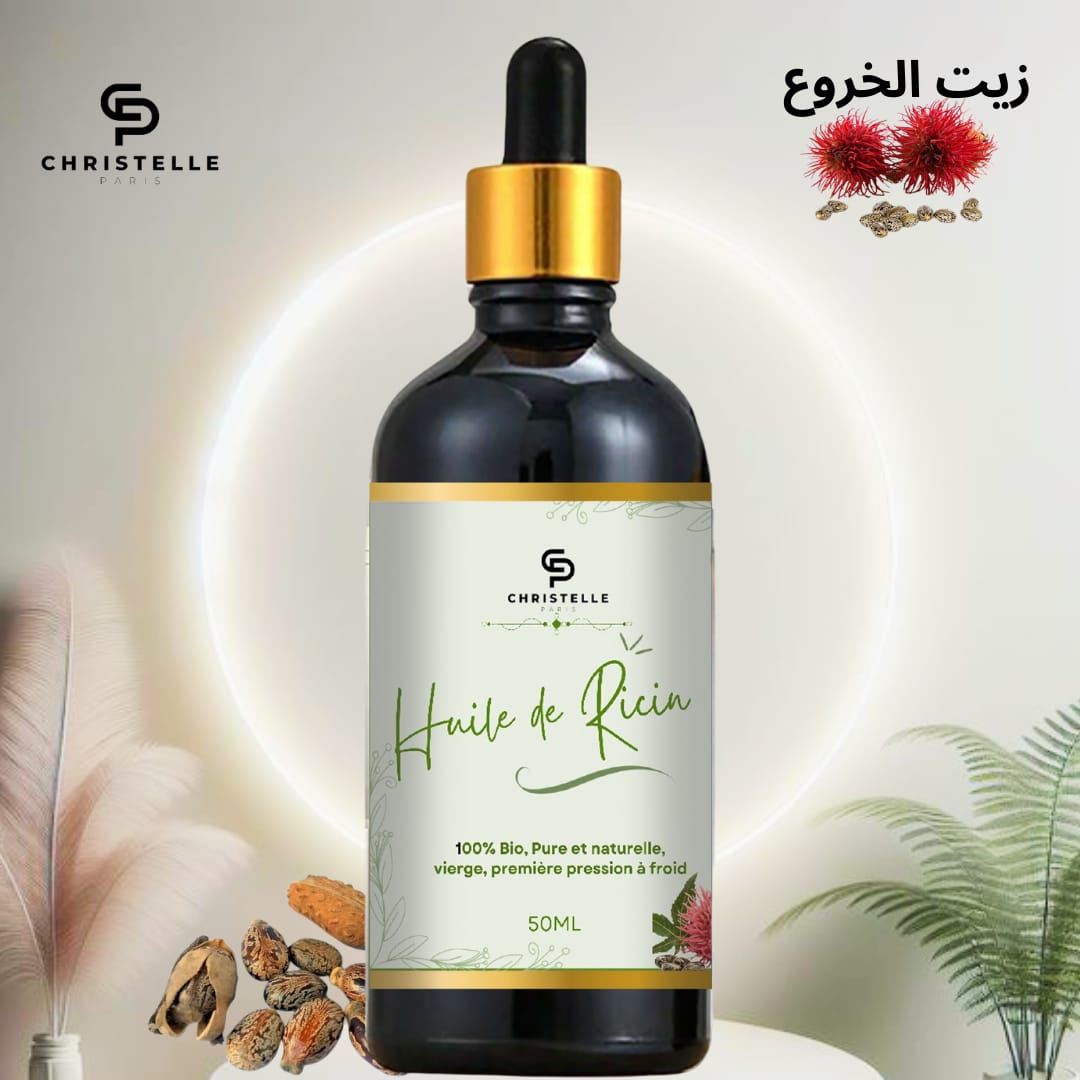 Huile de Ricin - 100% Naturelle bio - Riche en Vitamines - Hydratante - Anti-âge 50ML-