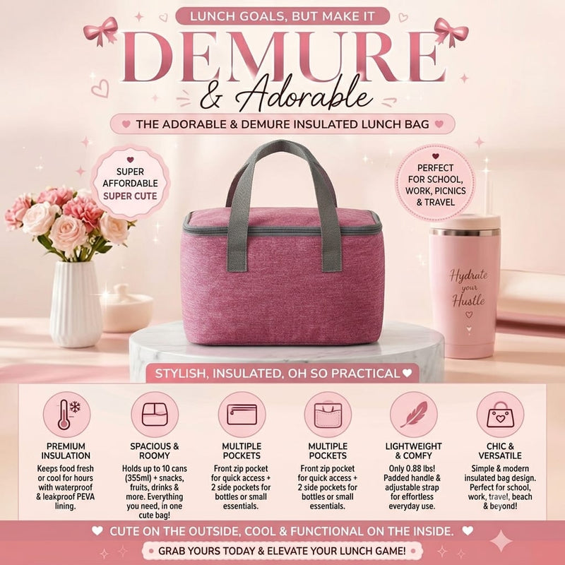 Lunch box isotherme, Sac à déjeuner étanche réutilisable, randonnée, sac repas