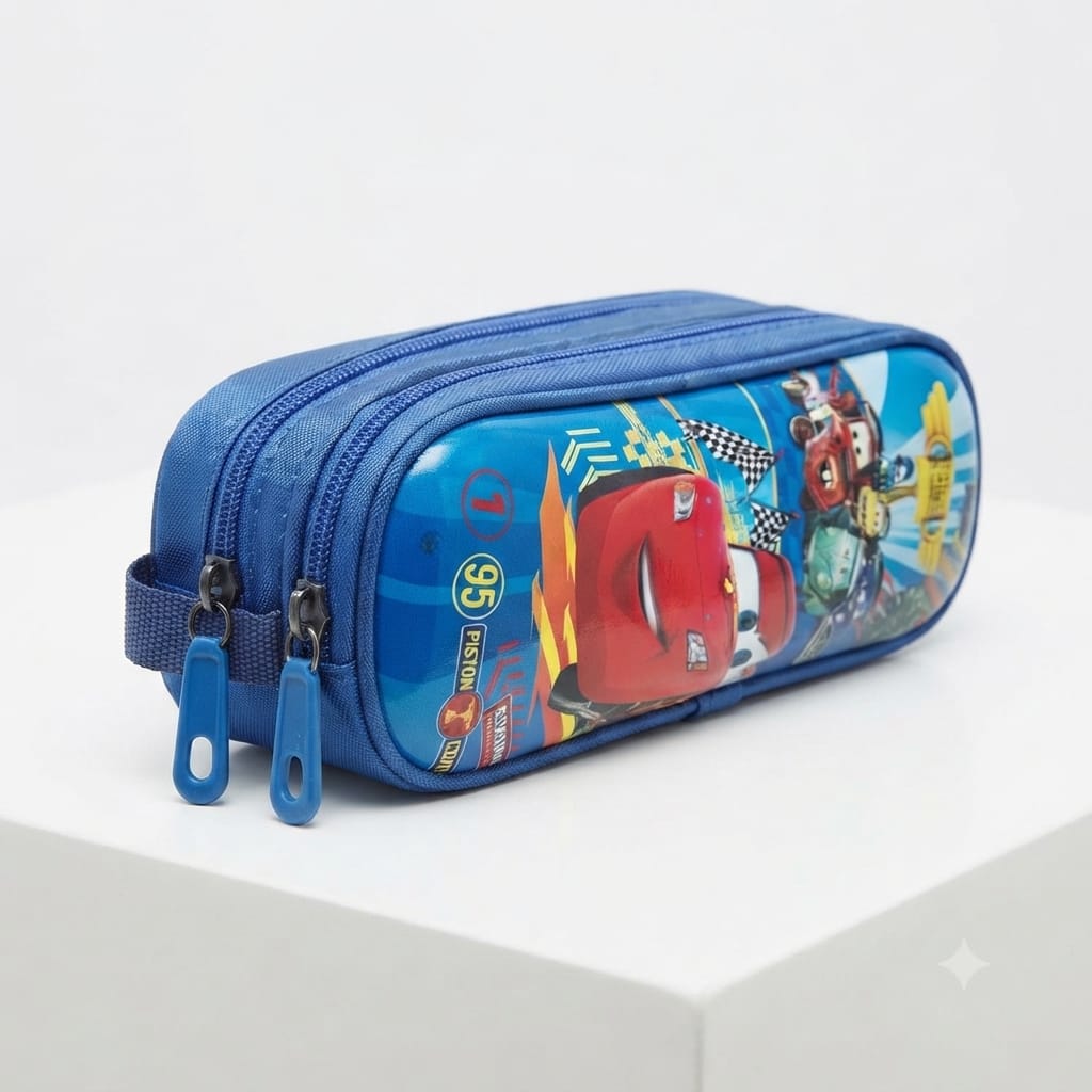 trousse rigide scolaire double compartiment excellente qualité et grande capacité