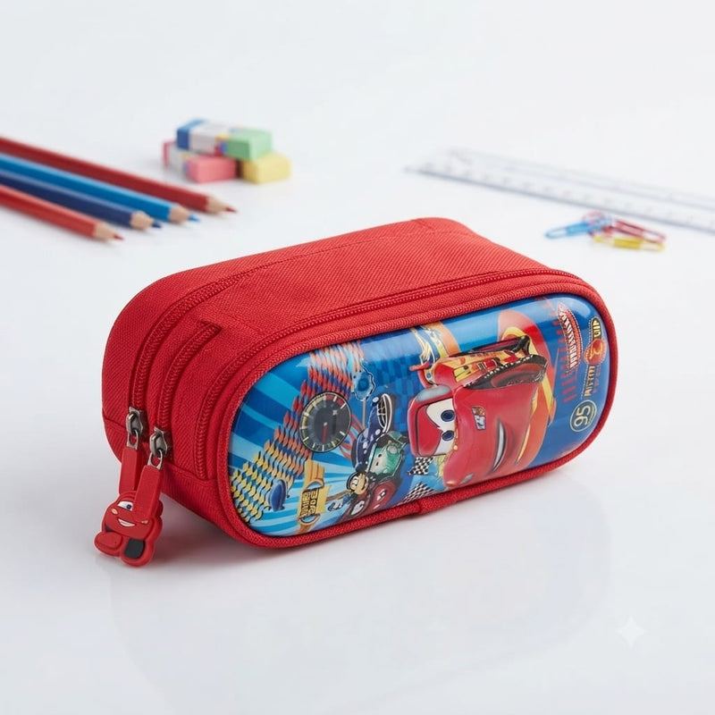 trousse rigide scolaire double compartiment excellente qualité et grande capacité