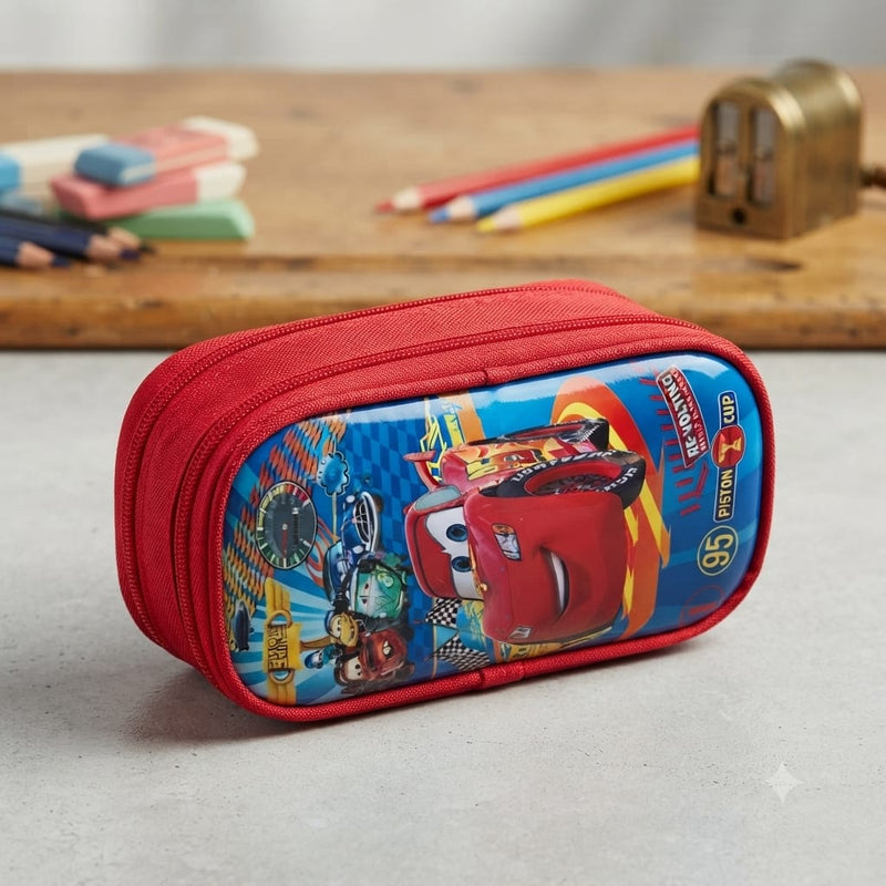 trousse rigide scolaire double compartiment excellente qualité et grande capacité