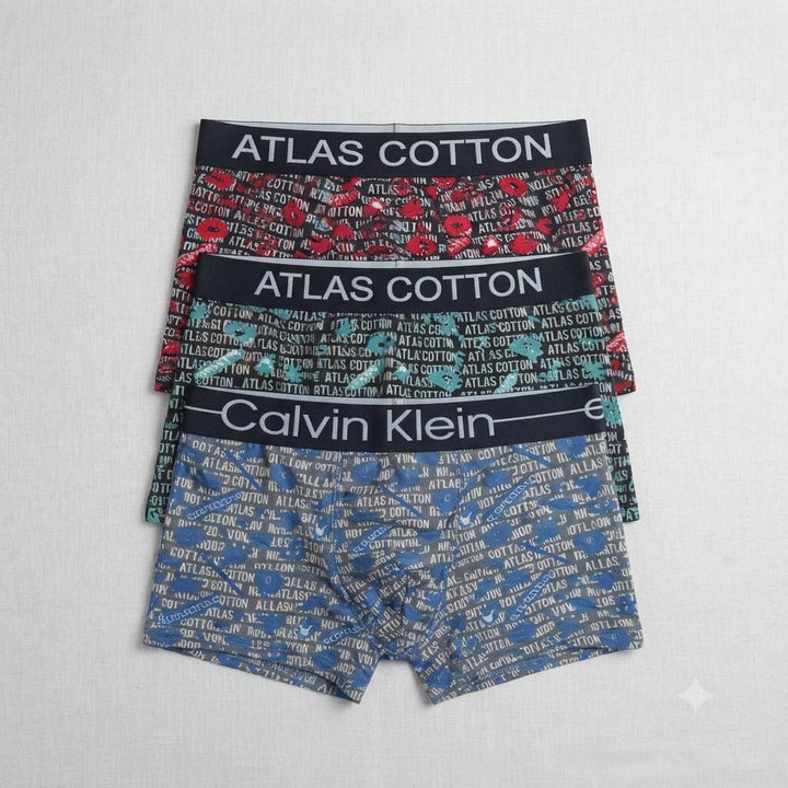 lot de 3 boxers tendance pour homme au design moderne et coloré taille S