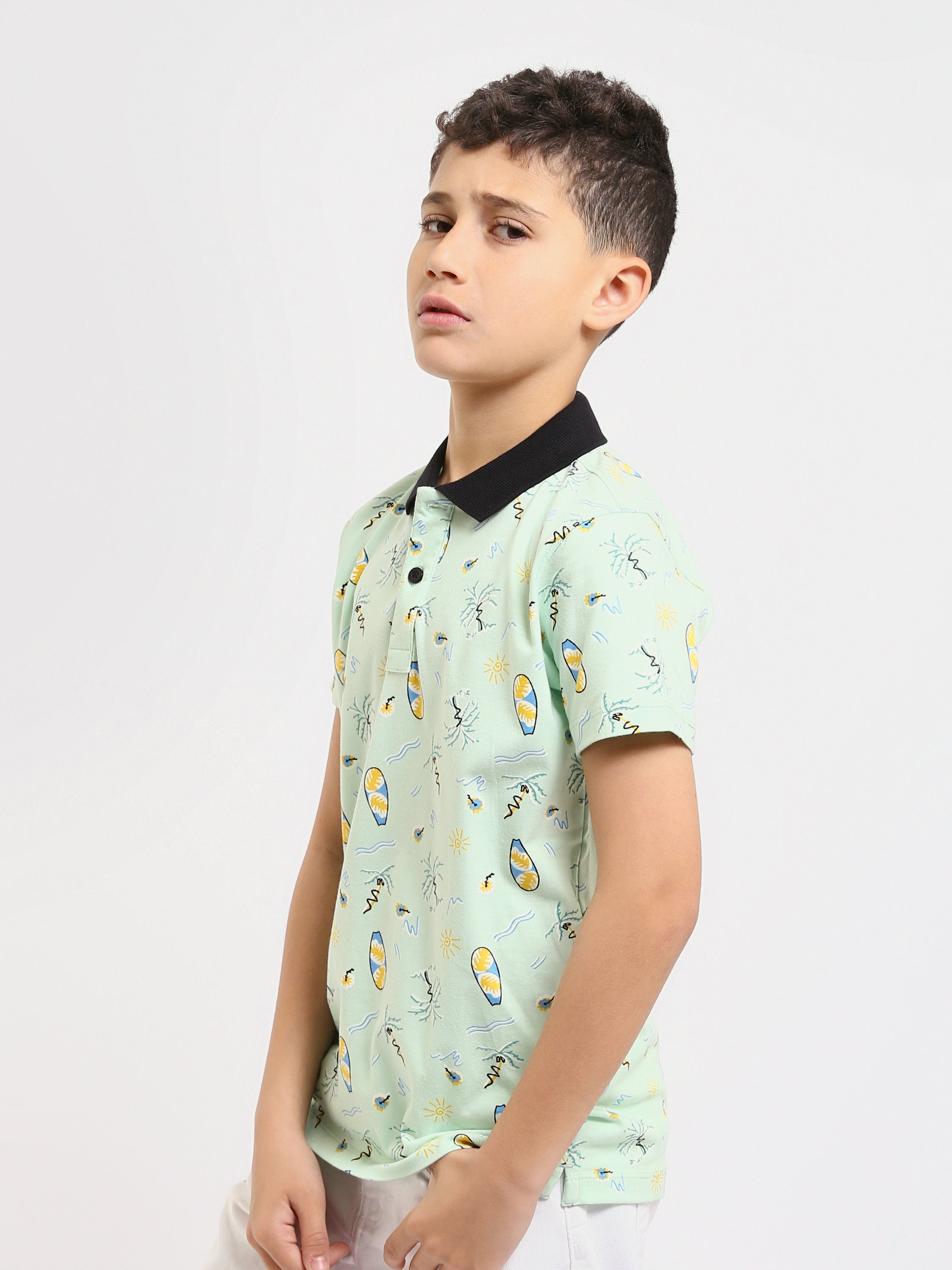 Polo d’été pour enfant — Vert clai. -  POS24SAMR31294TB1