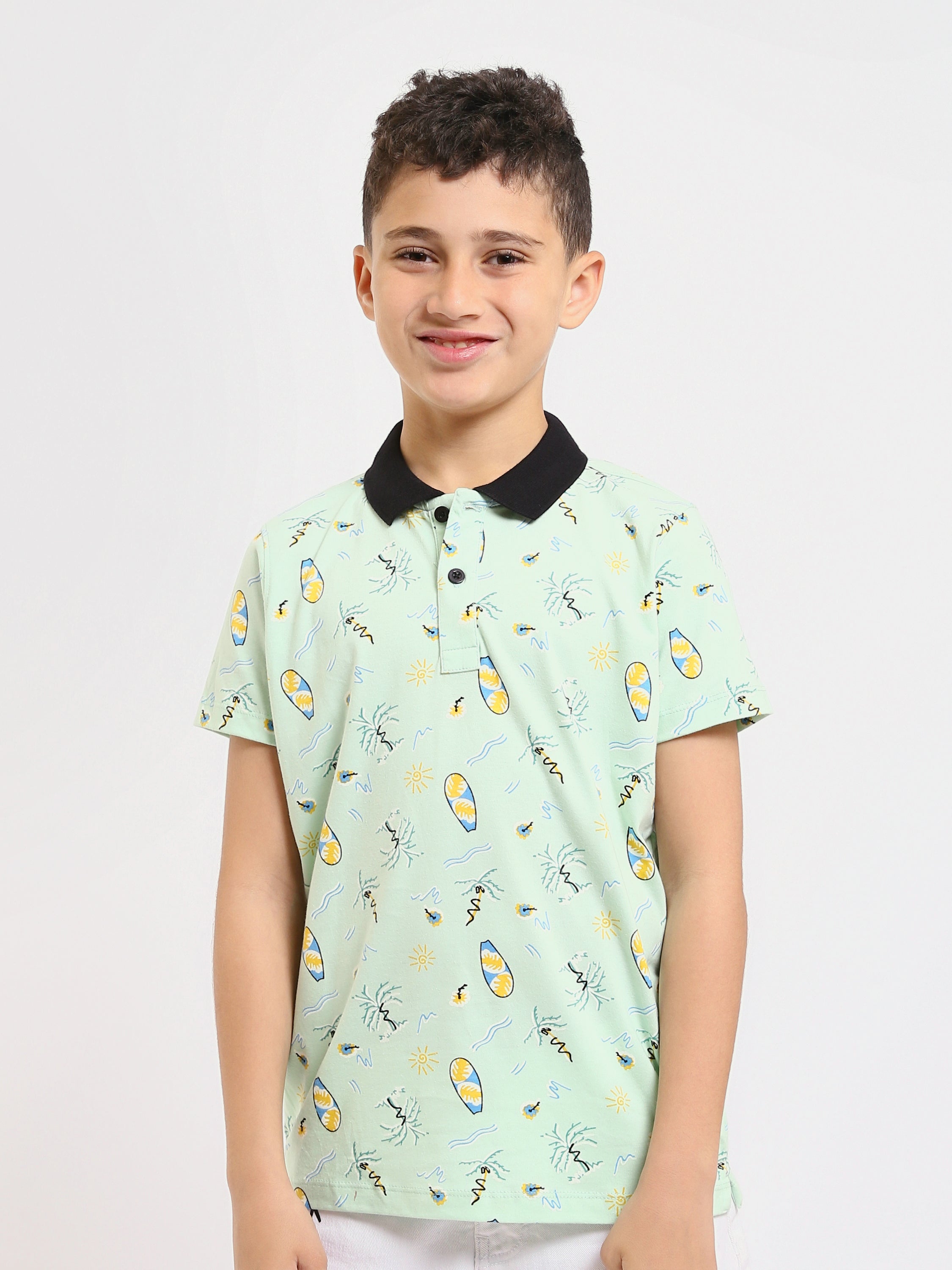 Polo d’été pour enfant — Vert clai. -  POS24SAMR31294TB1