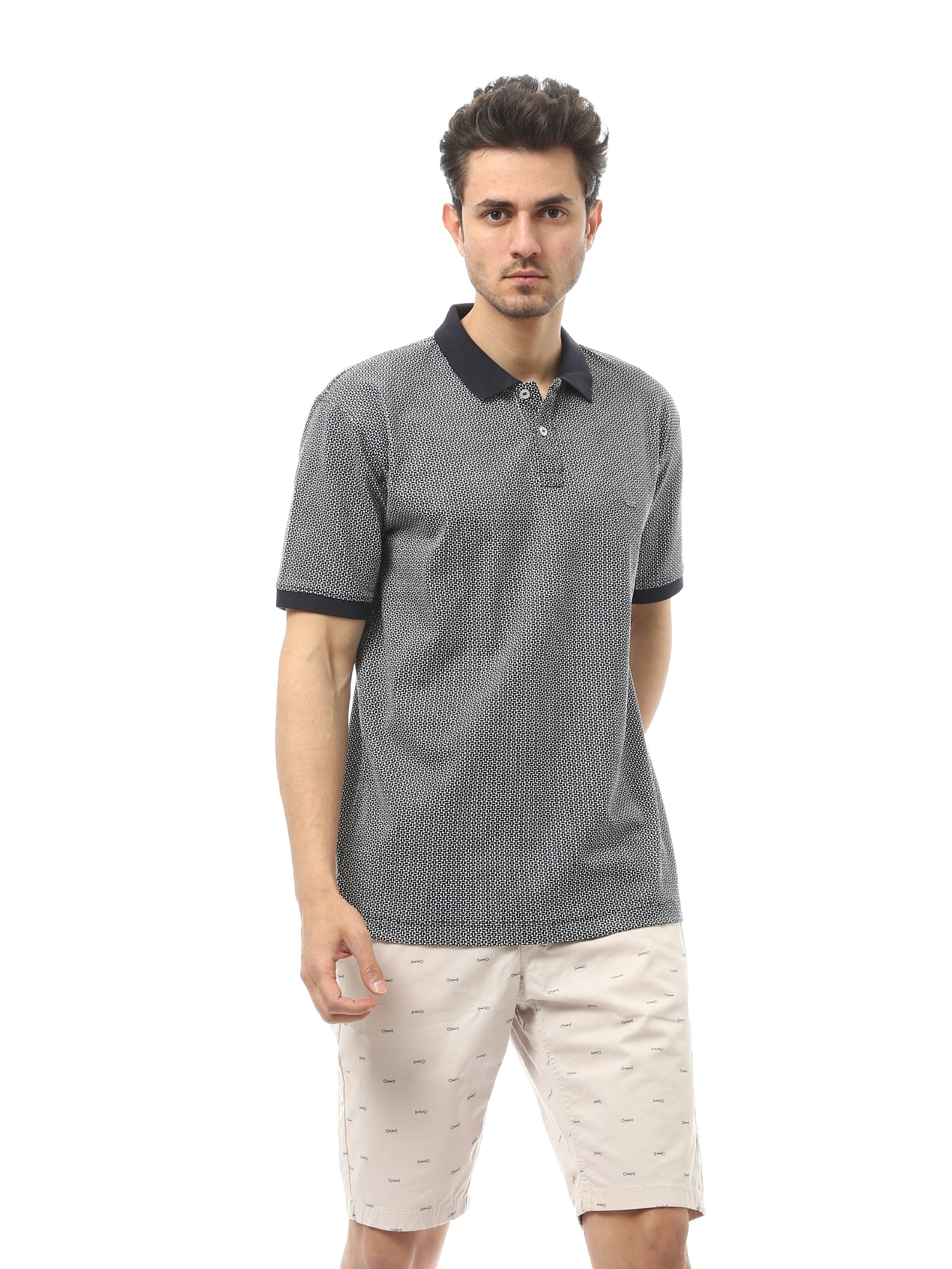 Polo homme décoré avec couleurs douces et design élégant - POS24SAPR21776TM1