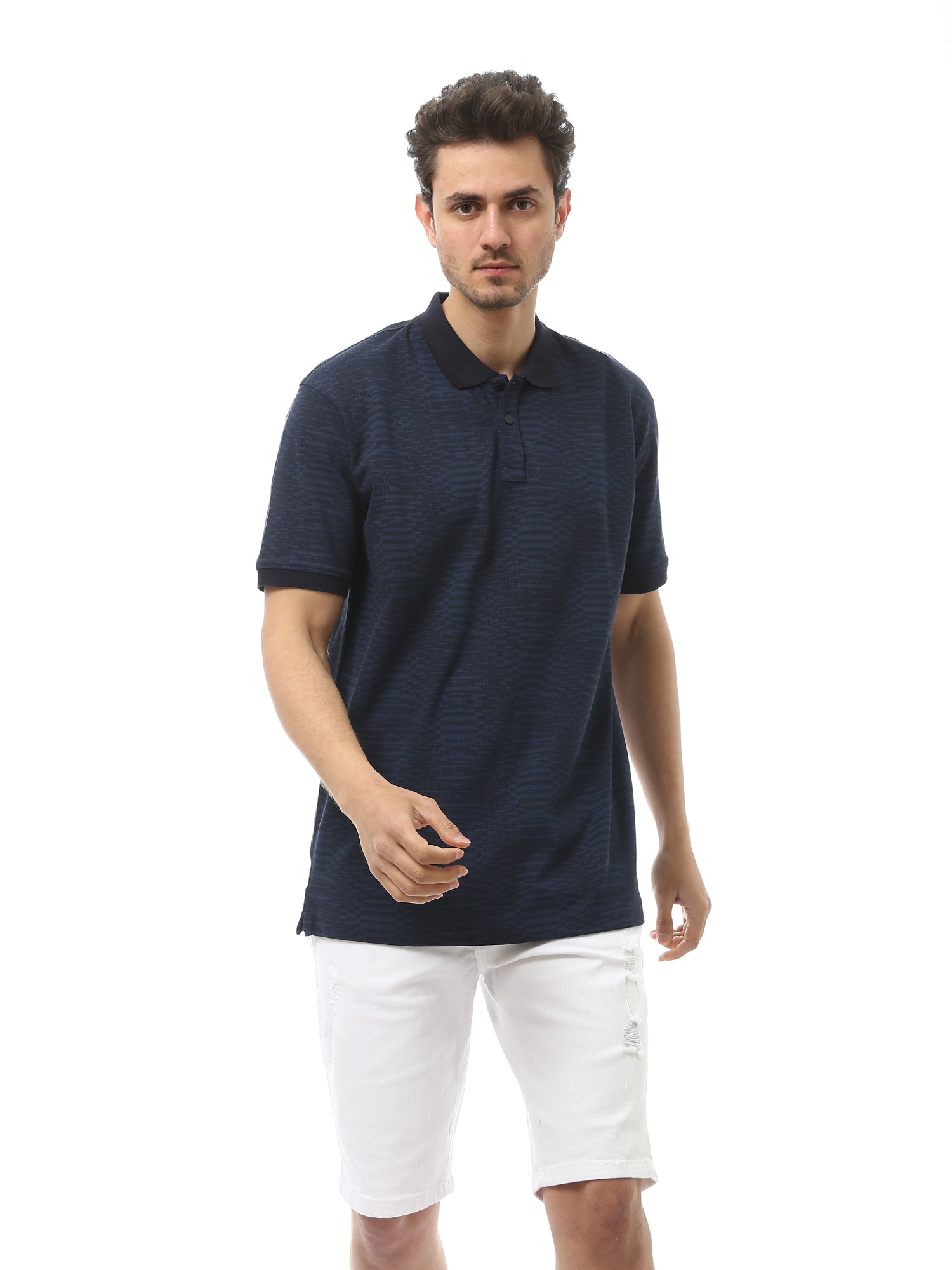 Polo Homme à Rayures Subtiles – Élégance Décontractée et Confort - POS24SAPR21779TM1