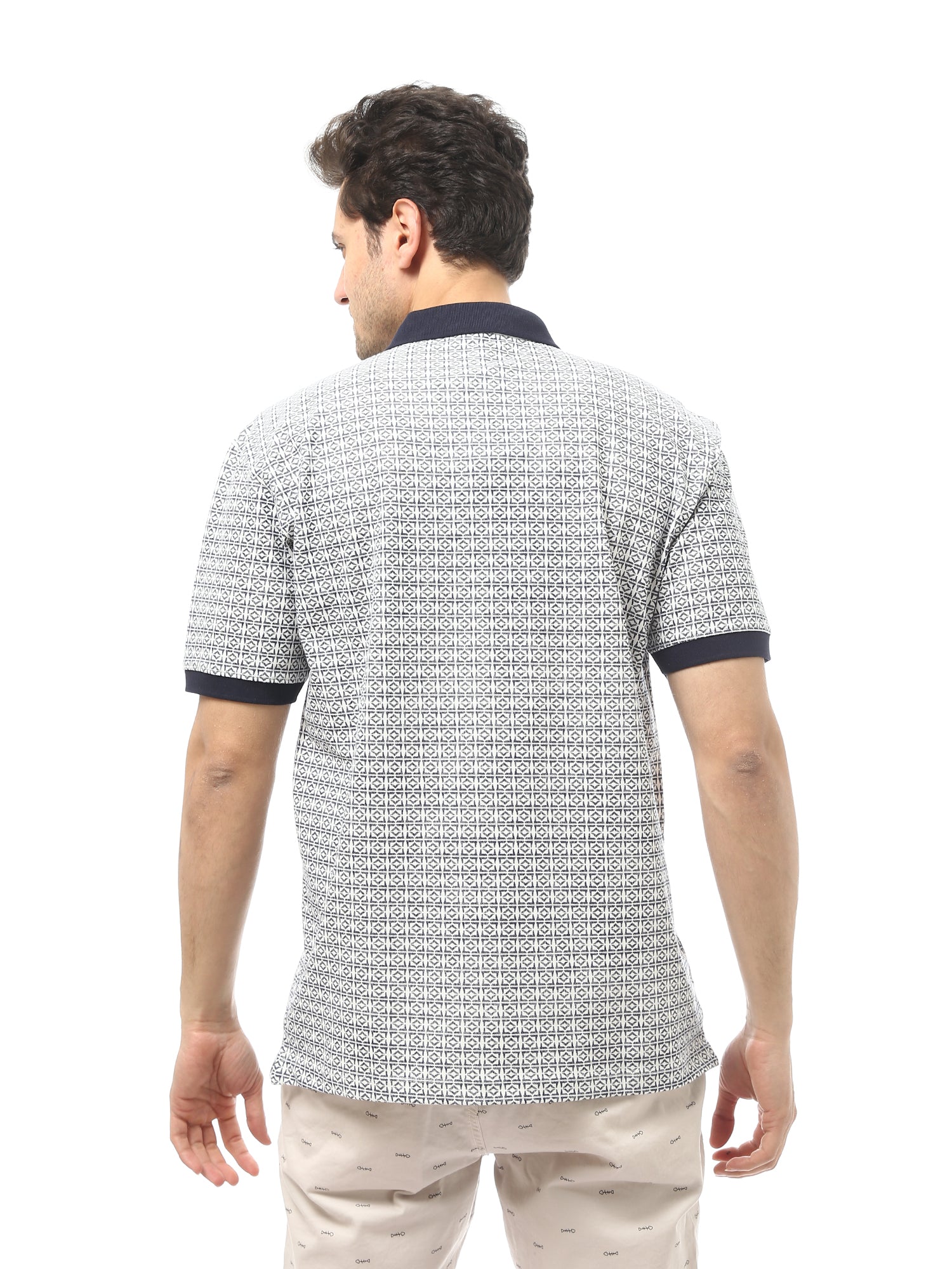 <tc>Polo pour hommes avec motif géométrique - POS24SAPR21828TM1</tc>
