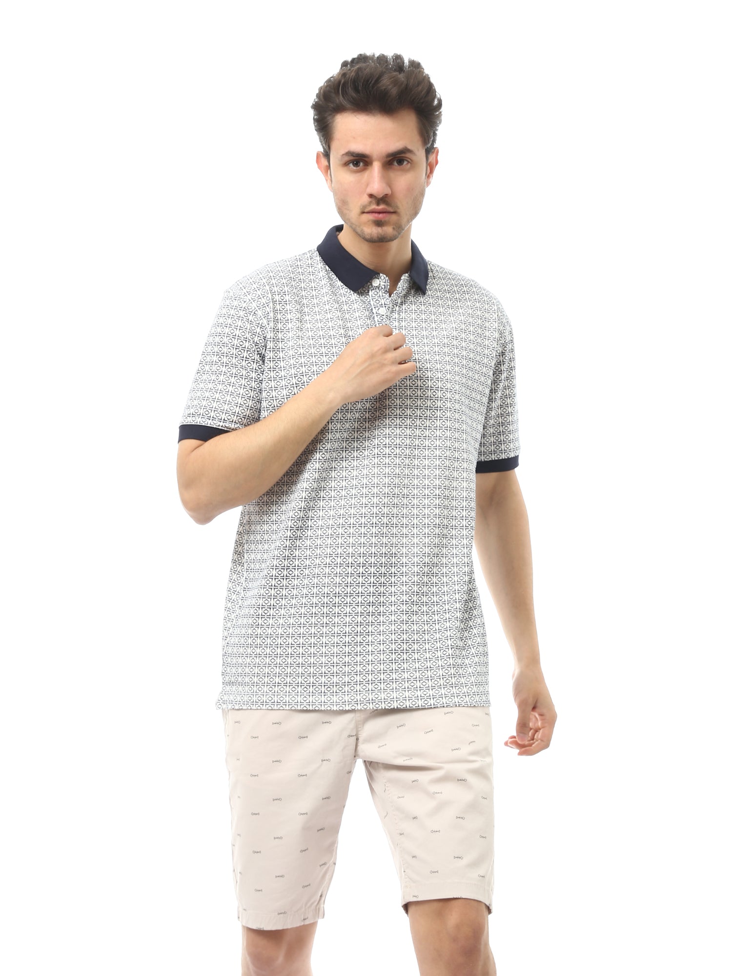 Polo homme à motif géométrique – POS24SAPR21828TM1