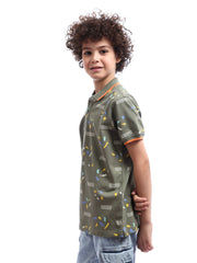 Polo enfant aux motifs ludiques et aux couleurs vives – POS24SAPR31293TB1