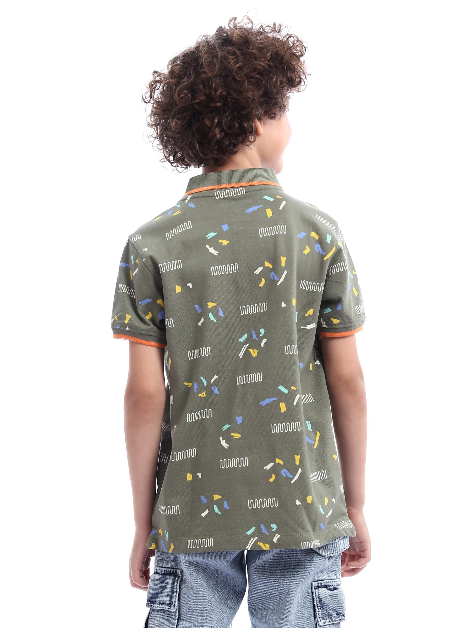 T-shirt polo pour enfant avec motifs amusants et couleurs vives - POS24SAPR31293TB1