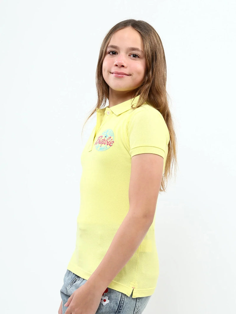 Polo ado fille Barbie en piqué de coton – manches courtes – POS24SAPR70595MR1