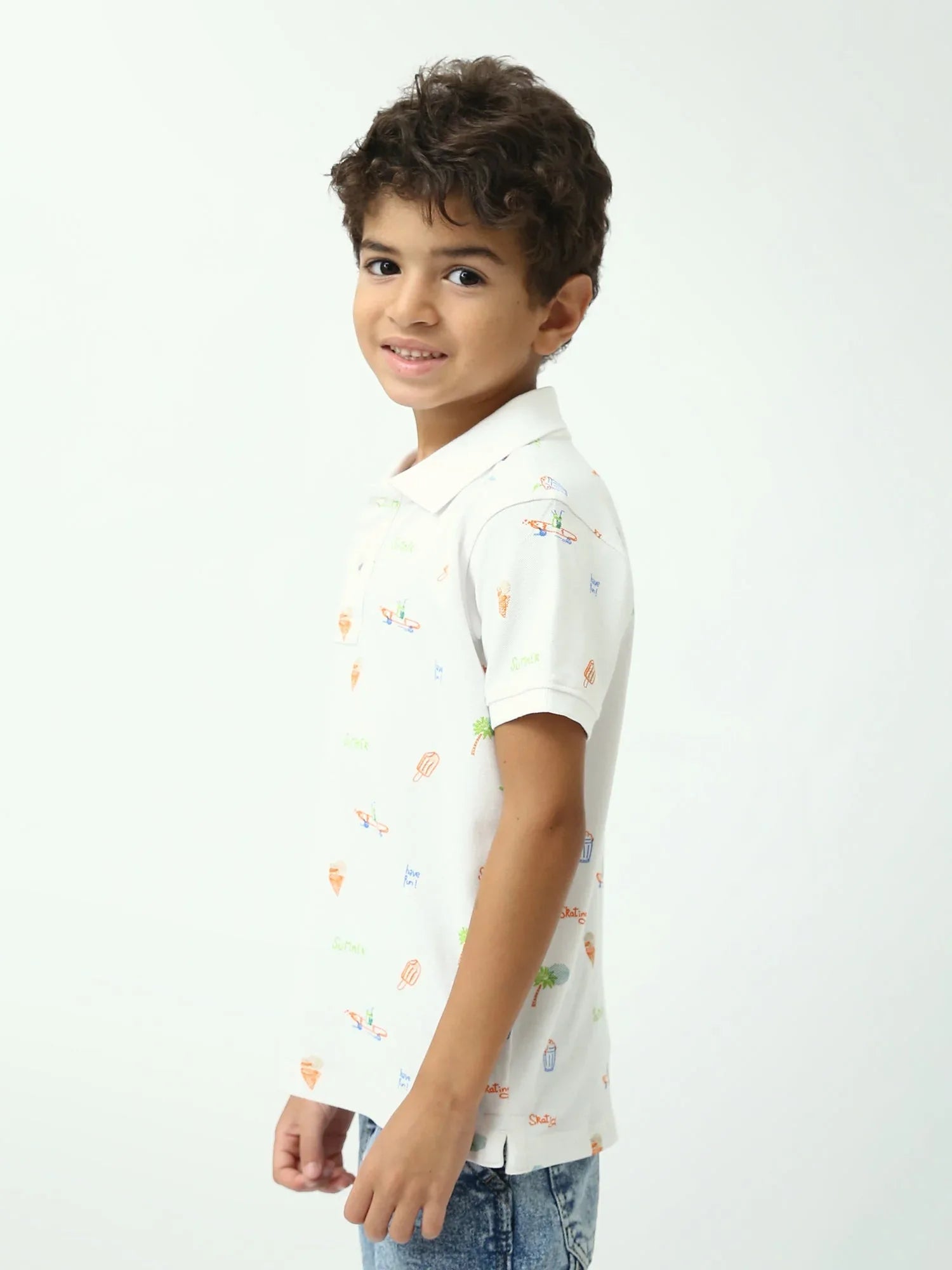Polo garçon imprimé été – col polo, manches courtes - POS24SAPR75289MB1 - Justyol