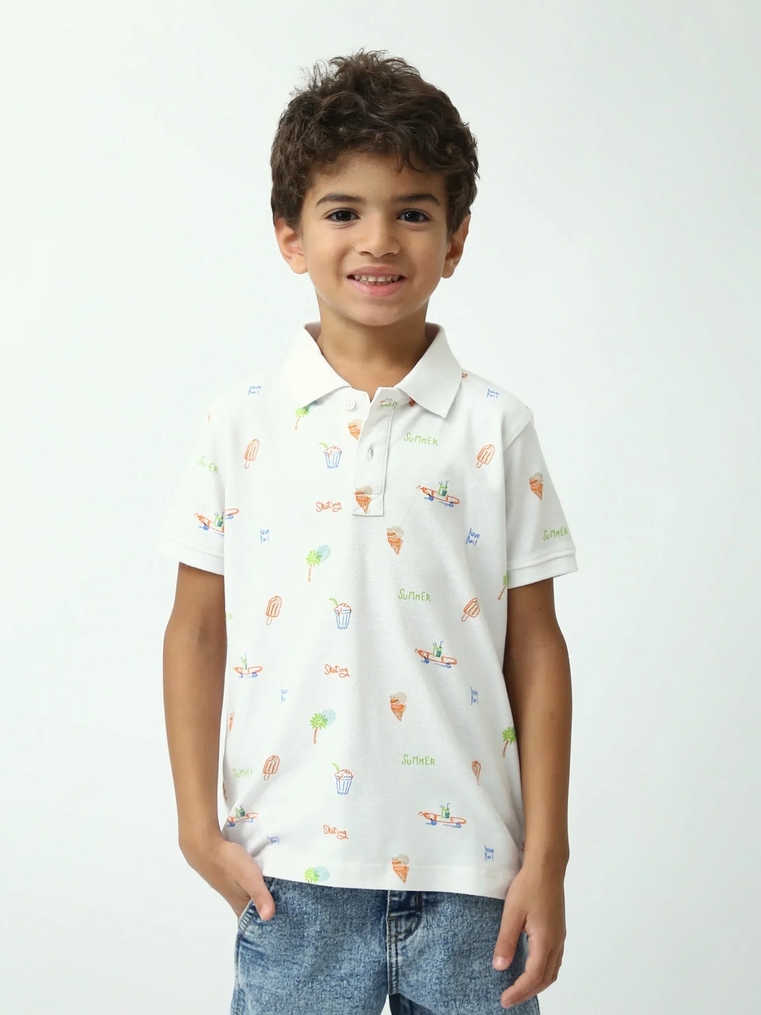 Polo garçon imprimé été – col polo, manches courtes - POS24SAPR75289MB1 - Justyol