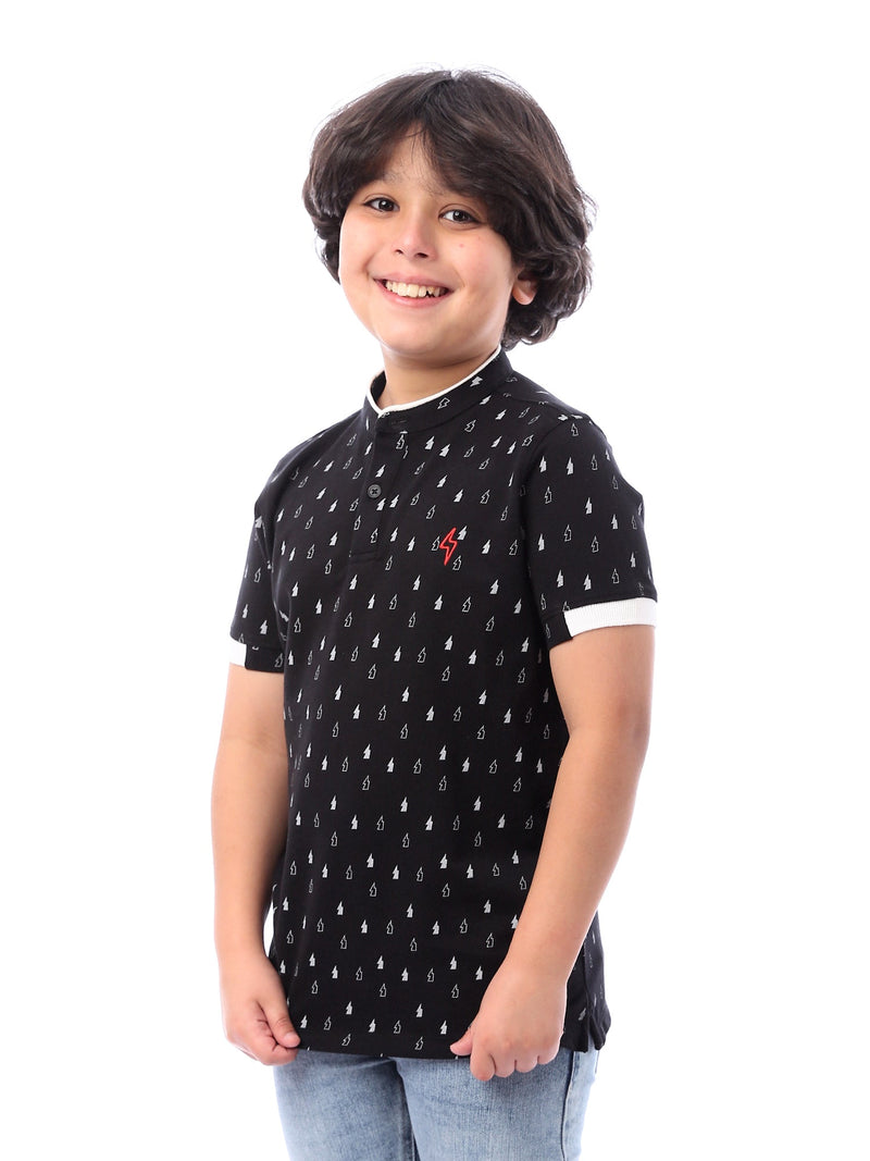 Polo garçon avec illustrations distinctives – POS24SAPU31295TB1