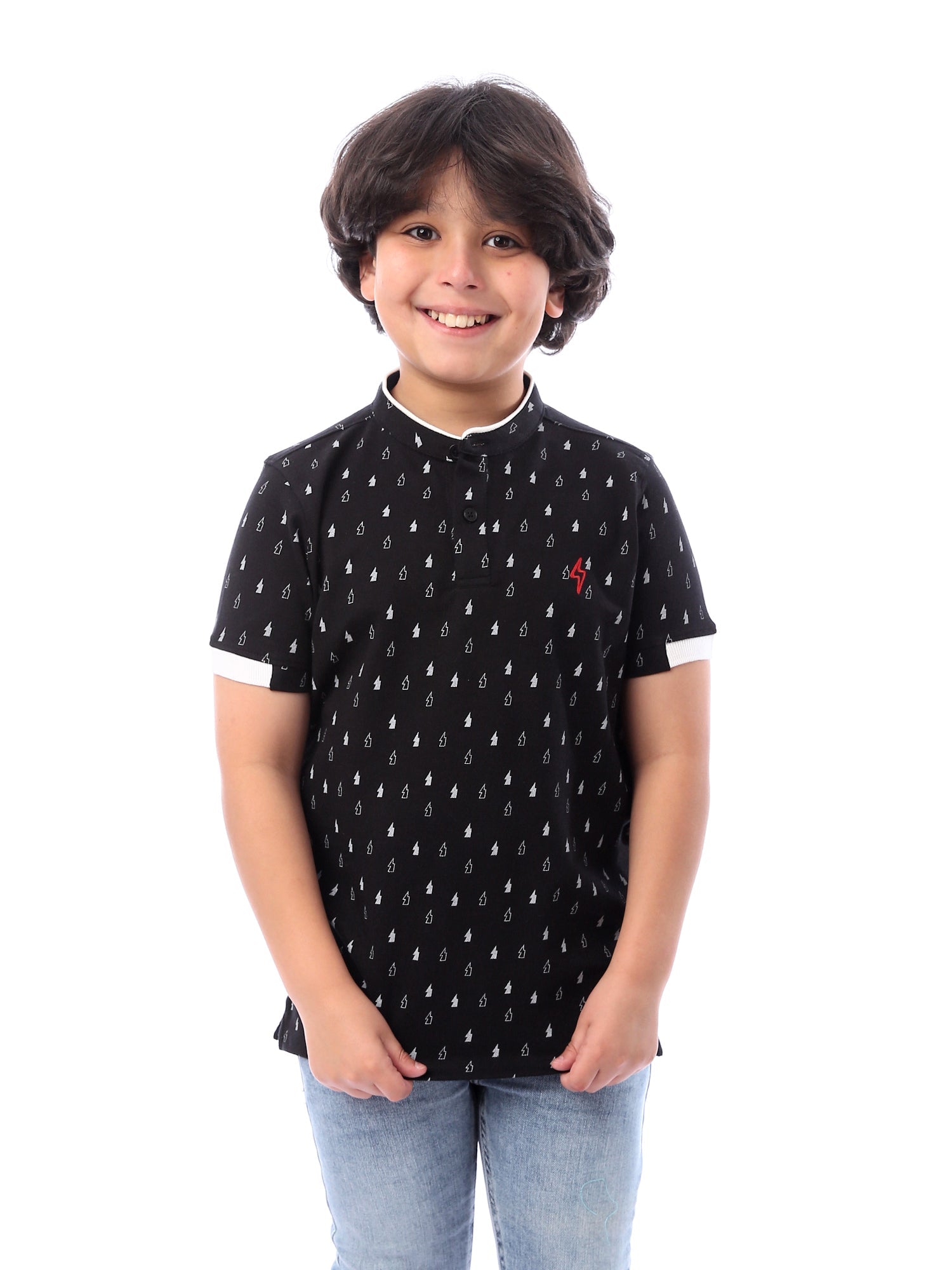 T-shirt polo pour garçon avec impressions distinctives - POS24SAPU31295TB1