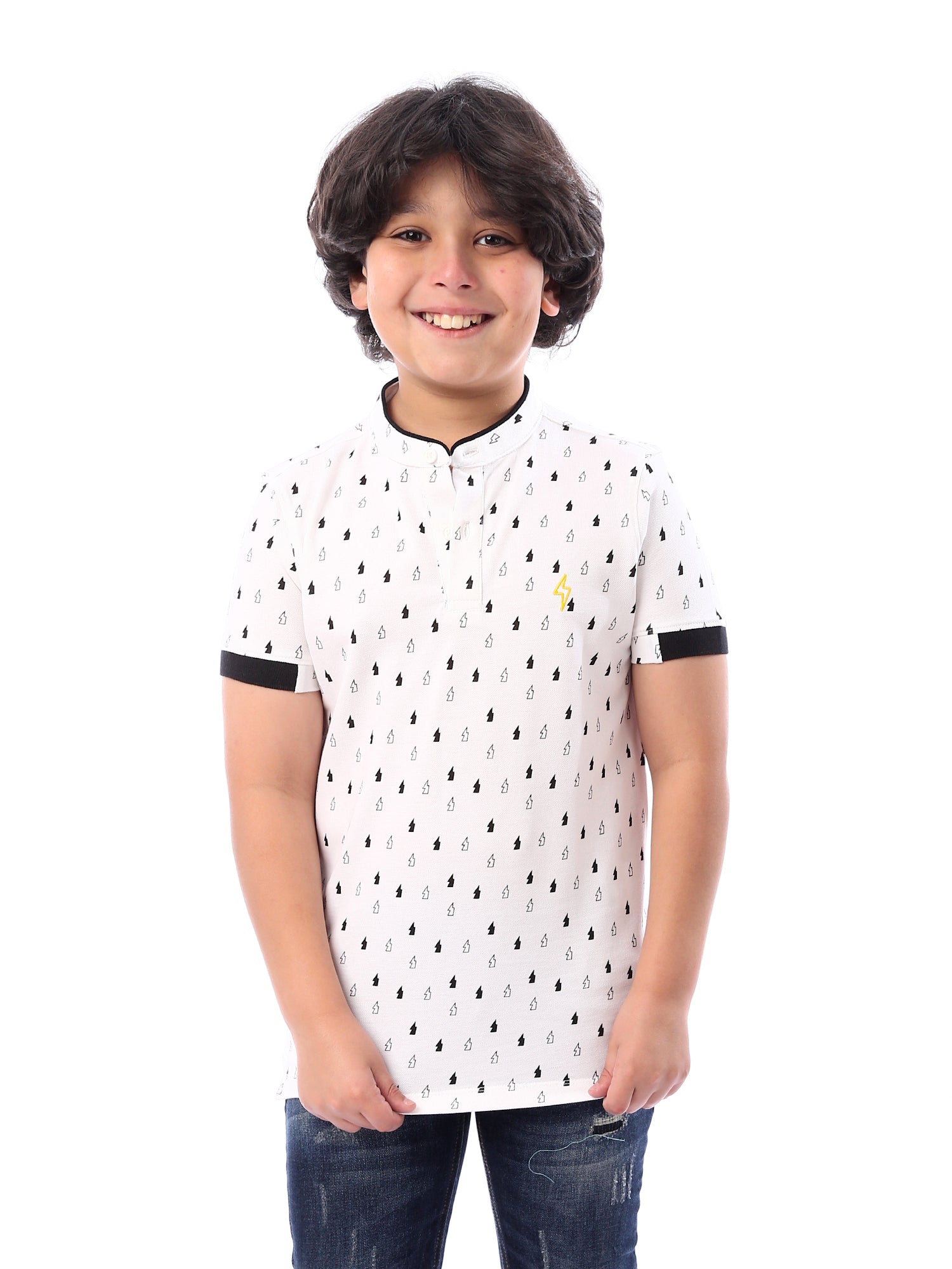 T-shirt polo pour garçon avec impressions distinctives - POS24SAPU31295TB1