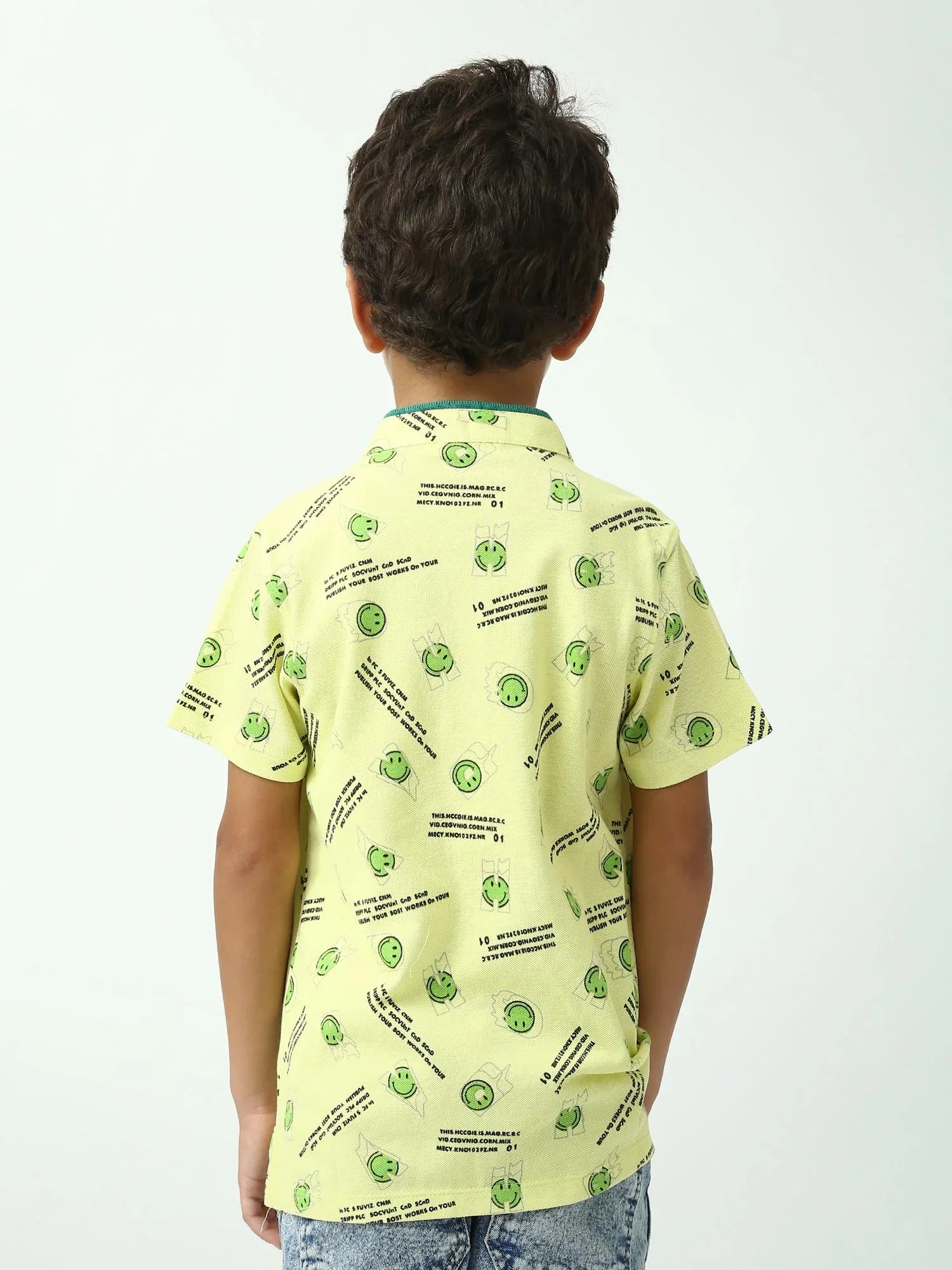 Polo garçon à motifs smiley – manches courtes - POS24SAPU75570MB1 - Justyol