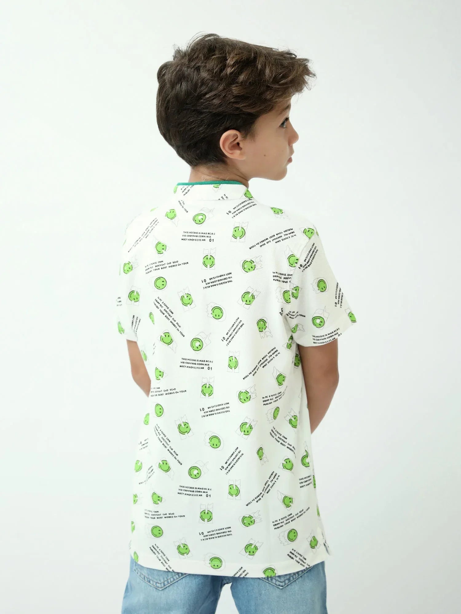 Polo ado garçon à motifs smiley – manches courtes - POS24SAPU75570MJ1 - Justyol