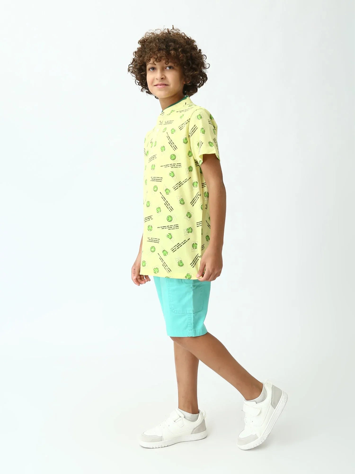 Polo ado garçon à motifs smiley – manches courtes - POS24SAPU75570MJ1 - Justyol