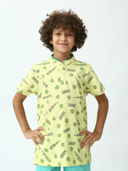 Polo ado garçon à motifs smiley – manches courtes - POS24SAPU75570MJ1 - Justyol