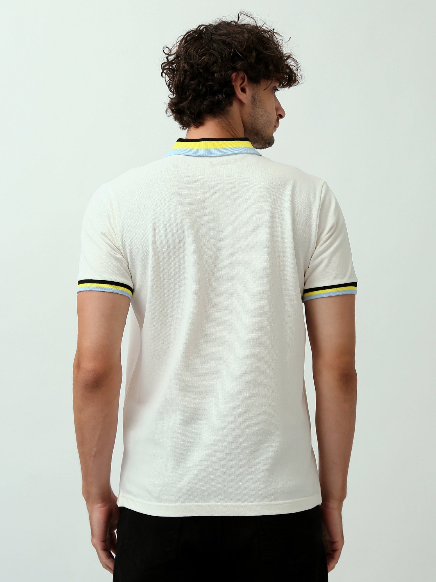Polo pour homme au design moderne - À manches courtes avec impression de logo - POS24SBPR21907TM1