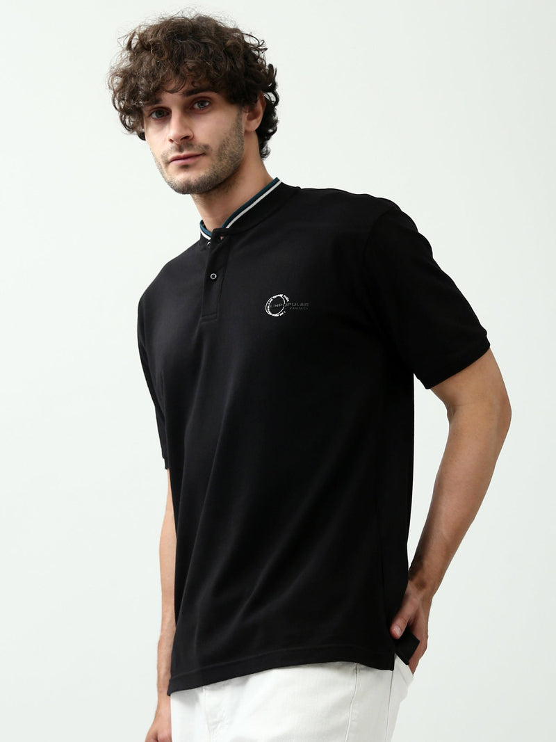 Polo Homme Regular Fit – Couleurs Noir et Beige – POS24SBPU21901TM1