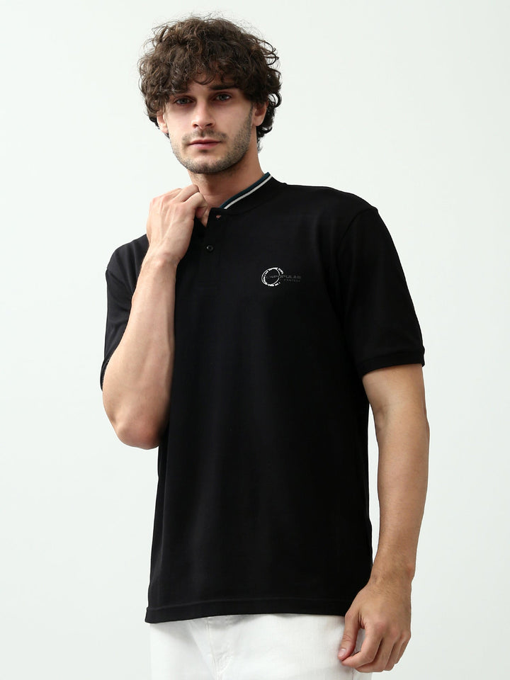 Polo Homme Regular Fit – Couleurs Noir et Beige – POS24SBPU21901TM1
