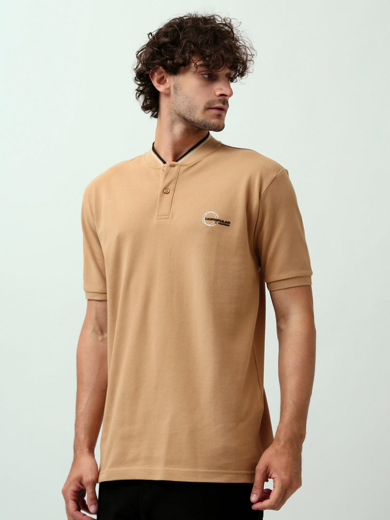 Polo Homme Regular Fit – Couleurs Noir et Beige – POS24SBPU21901TM1