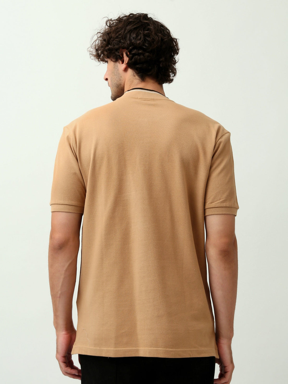 Polo Homme Regular Fit – Couleurs Noir et Beige – POS24SBPU21901TM1